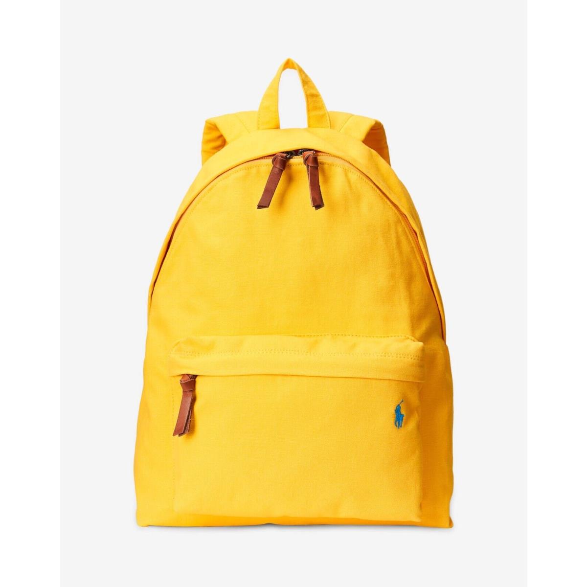 Polo Ralph Lauren Canvas Backpack Back School Adult Bookbag Yellow