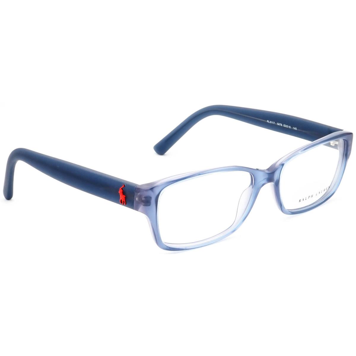 Ralph Lauren Polo Eyeglasses RL6117 5479 Blue Rectangular Frame 53 16 145