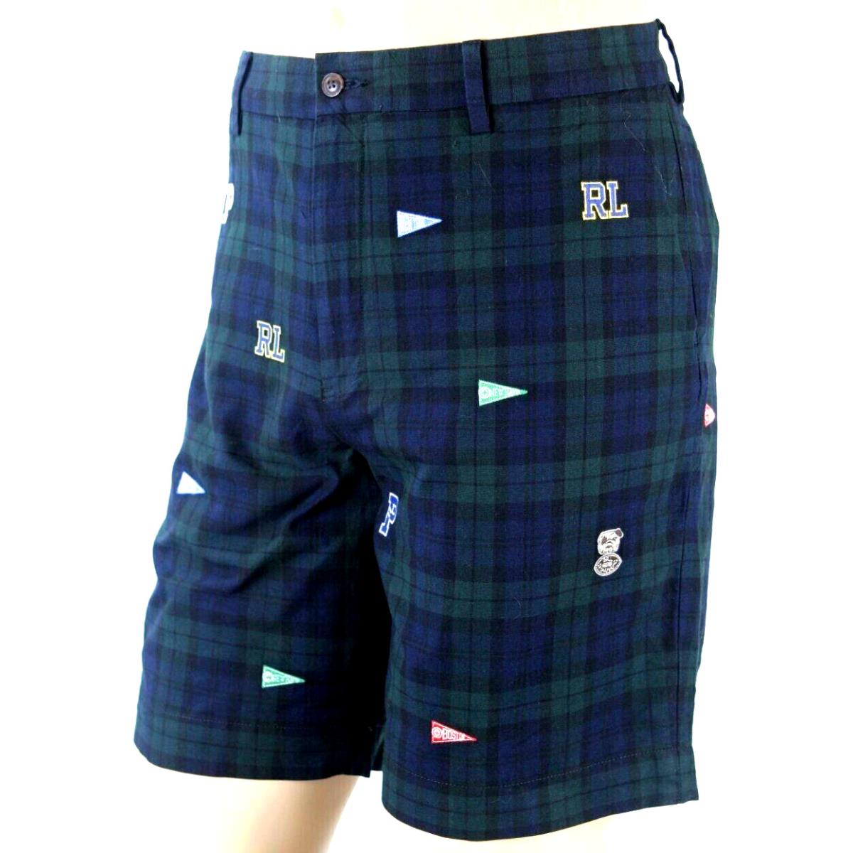 Polo Ralph Lauren Shorts Blackwatch Tartan College Plaid Classic Fit 9 Chino