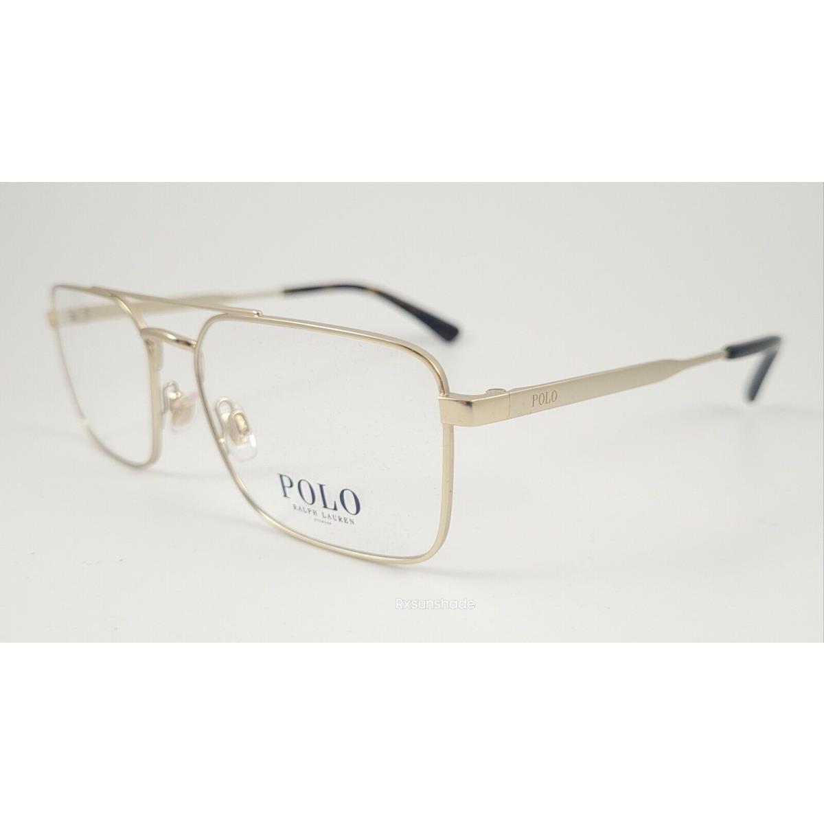 Ralph Lauren Polo Eyeglasses PH 1216 Color 9211 Pale Gold Size 55 Square