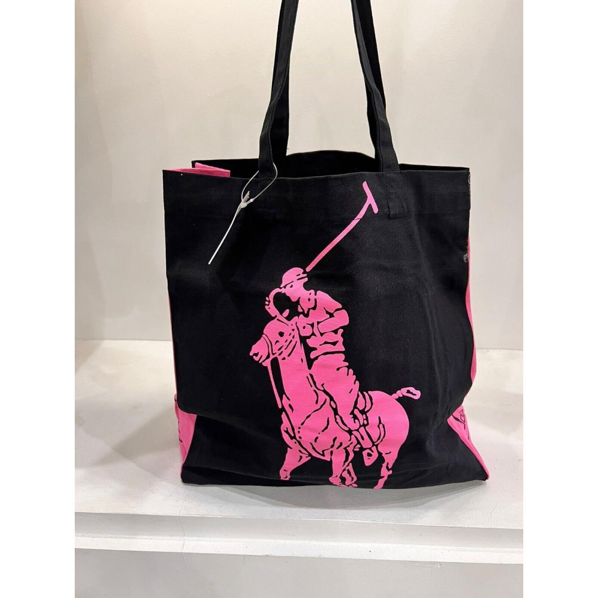 Ralph Lauren Pink Pony Tote Bag Black/pink O/s