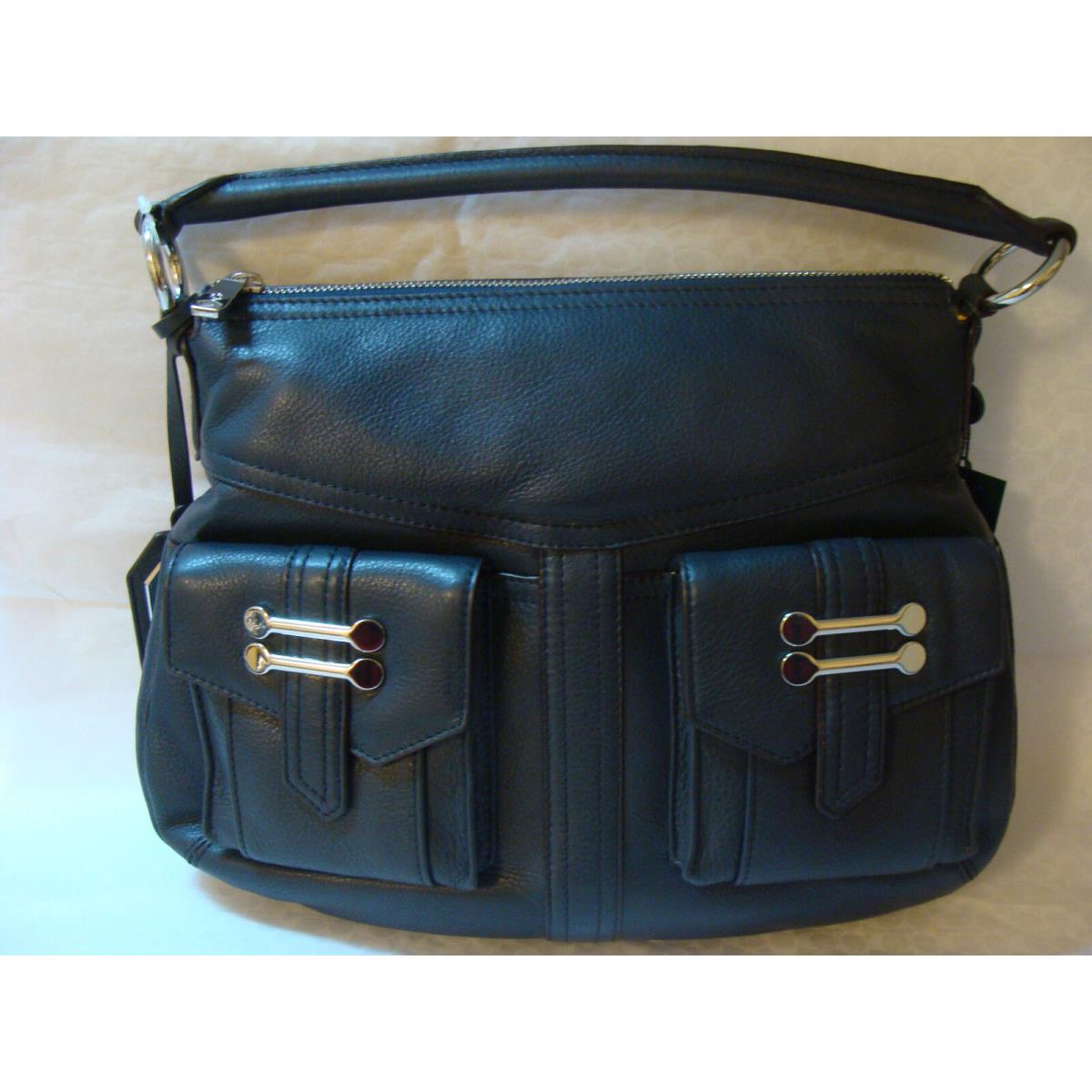 Ralph Lauren RL Bermondsey Navy Leather Hobo Shoulder Bag Handbag