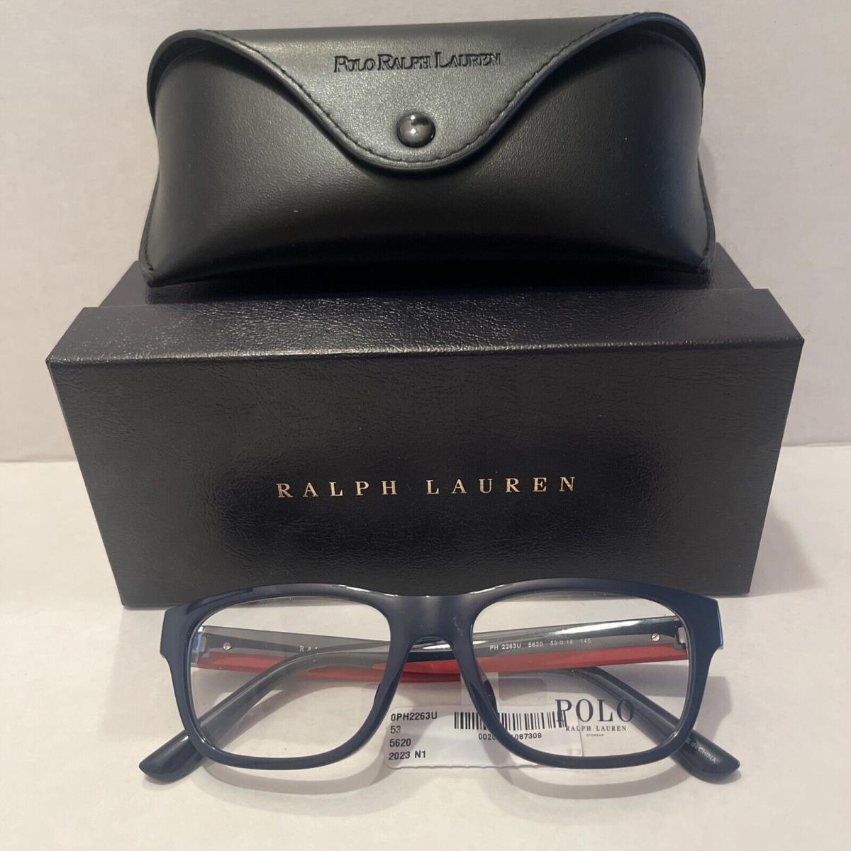 Polo Ralph Lauren PH 2263U 5620 Blue Red Frames Eyeglasses 53-18