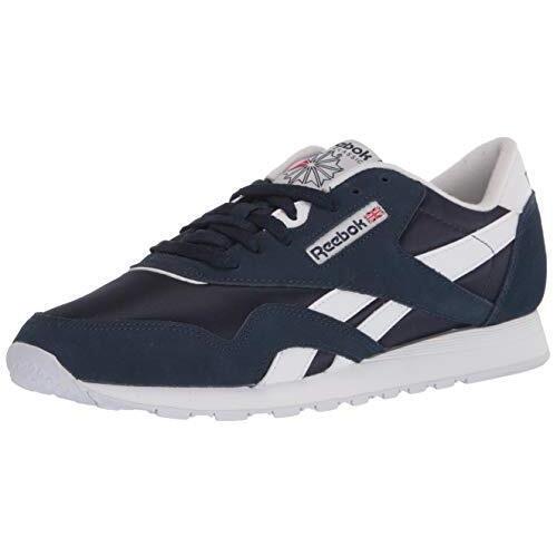 Reebok Men`s Classic Nylon Sneaker Collegiate Navy/white/red 10.5 - Collegiate Navy/White/Red