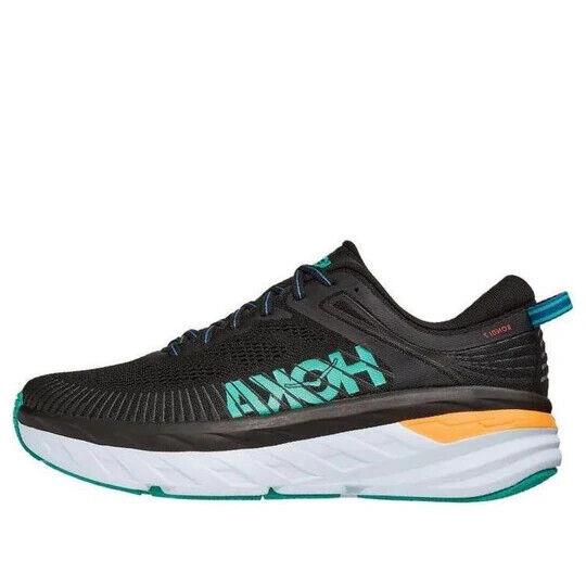 Hoka One One Bondi 7 1110518/BATL Sneakers Mens US 9.5 Black Running Shoes EEE24 - Black