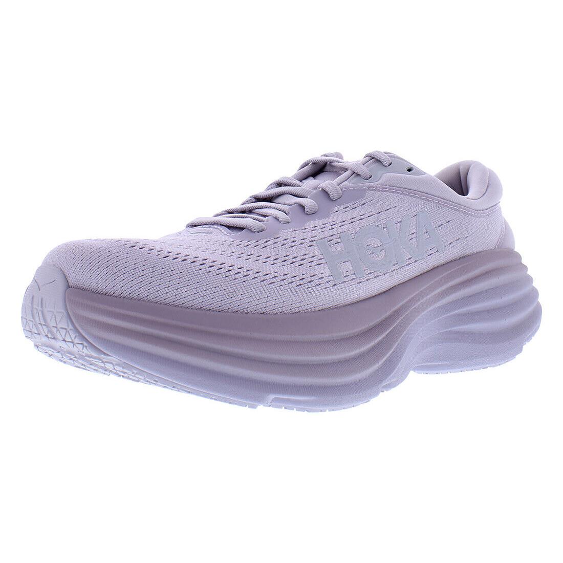 Hoka One One Bondi 8 Womens Shoes - Lilac Marble/Elderberry, Full: Lilac Marble/Elderberry