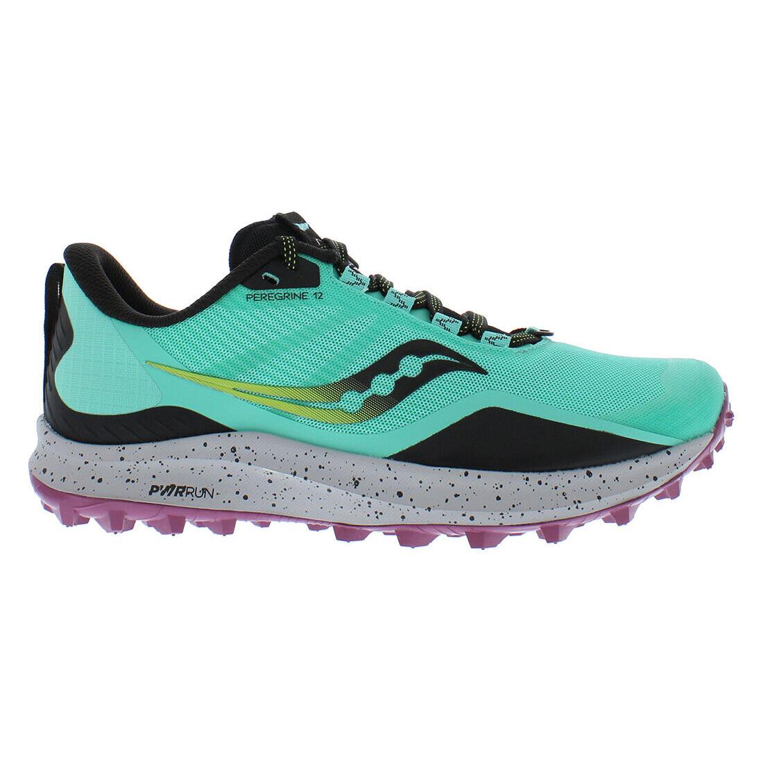 Saucony Peregrine 12 Womens Shoes - Cool Mint/Acid Comme, Full: Cool Mint/Acid Comme