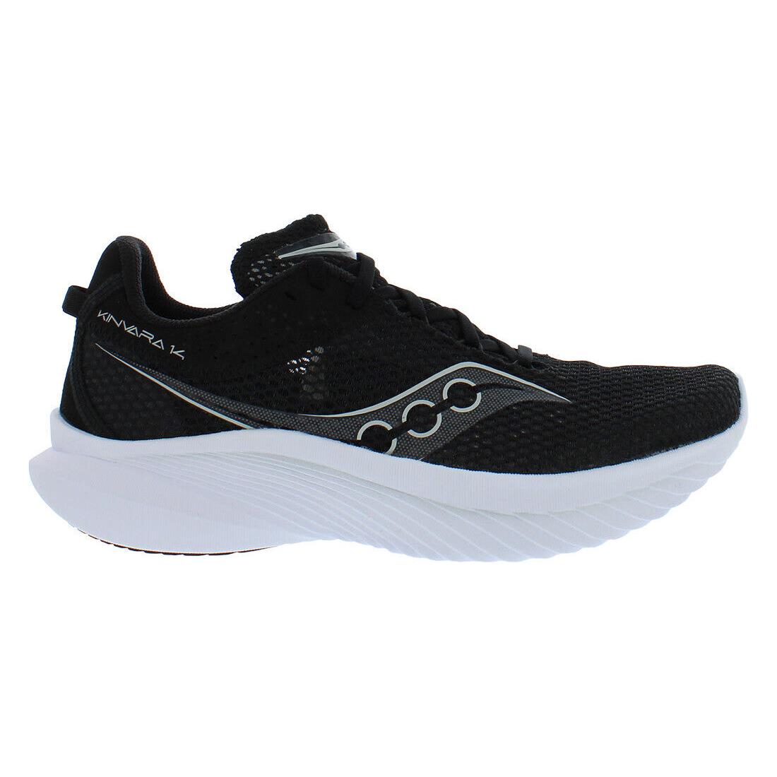 Saucony Kinvara 14 Mens Shoes - Black/White, Full: Black/White