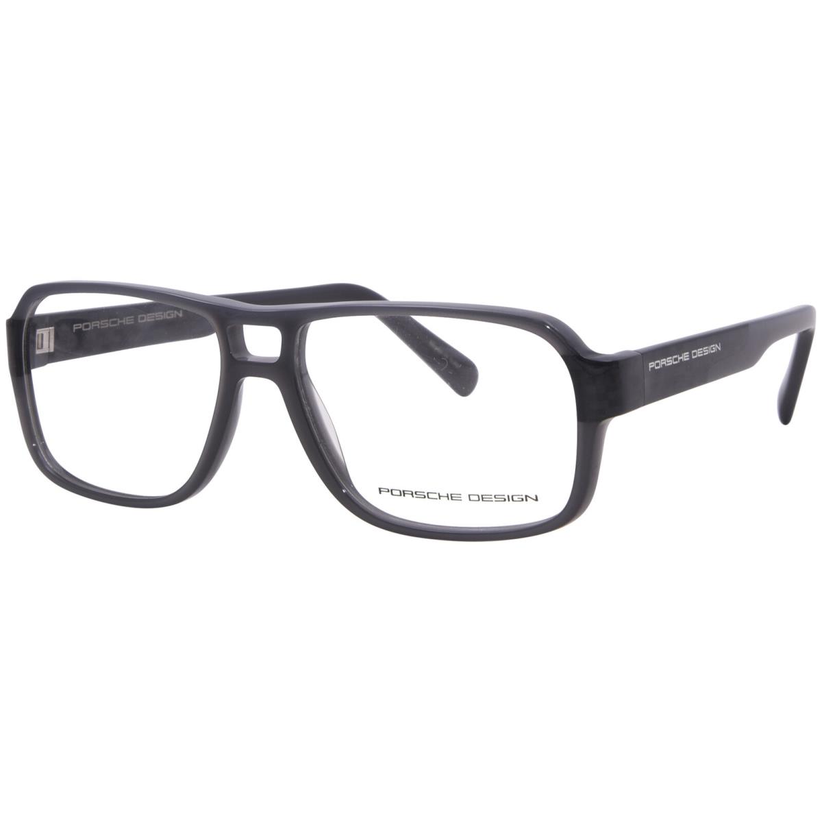 Porsche Design P8217-C Eyeglasses Men`s Grey/carbon Full Rim Square Shape 56mm