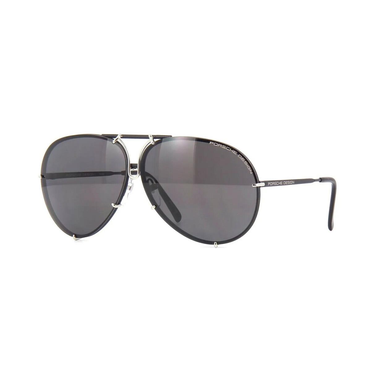 Porsche Design P8478 Black/grey Polarised + Silver Mirror Lens J Sunglasses