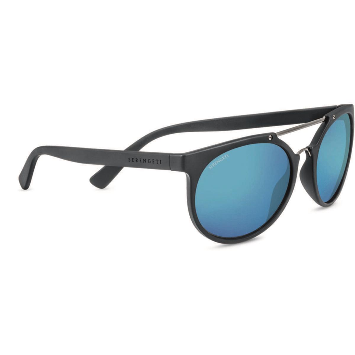 Serengeti Lerici Sunglasses Dark Grey Sanded Mineral Polarized 555nm Blue