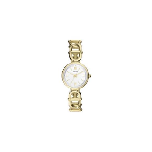 Fossil - Women`s Carlie Quartz Signature Chain Watch Stainless Steel Gold