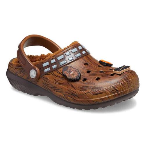 Crocs Classic X Star Wars Chewbacca 208858-206 Clogs Men`s Brown Lined POW100