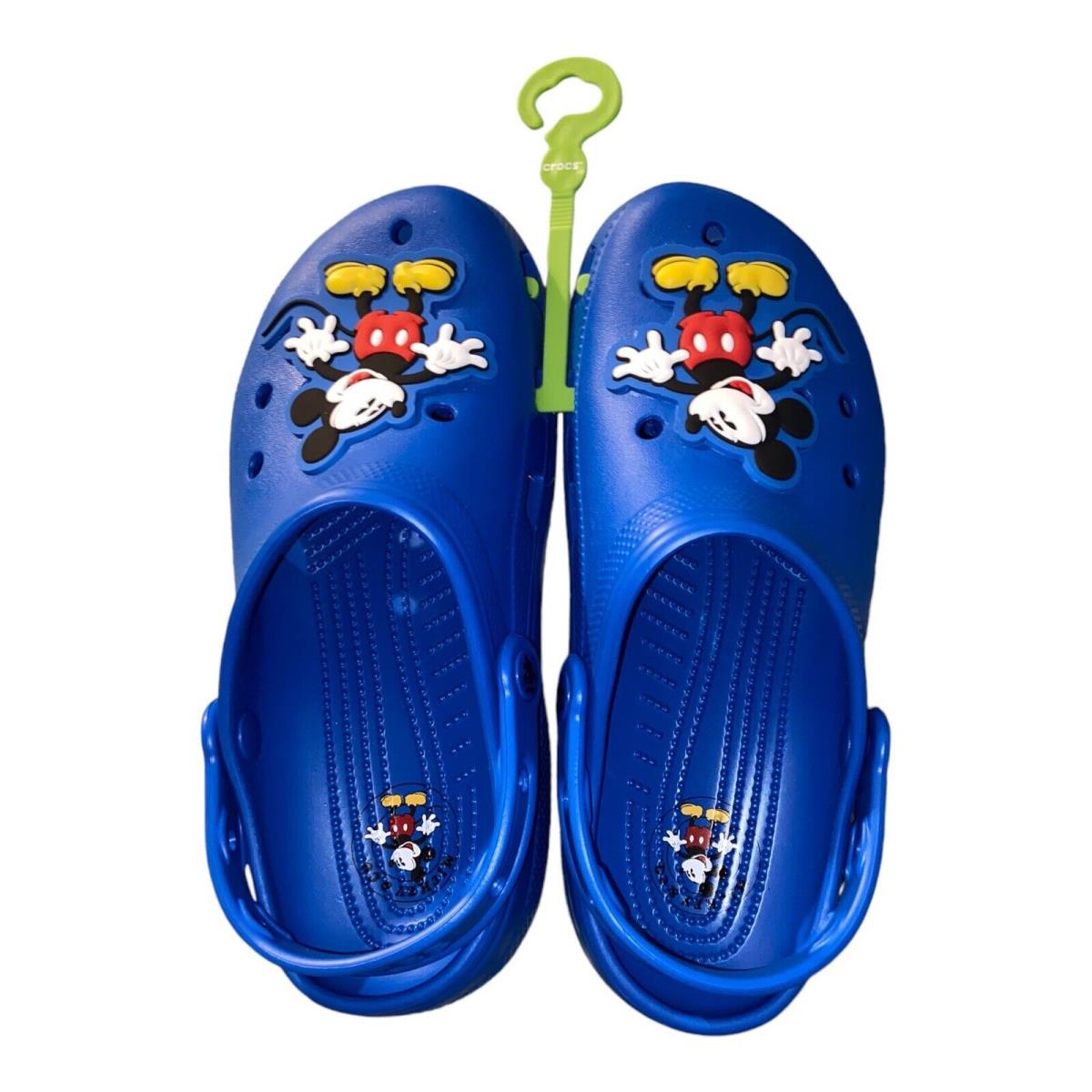 Disney Crocs Mens 7 Womens 9 Blue Mickey Mouse Co Clogs Parks Sandals