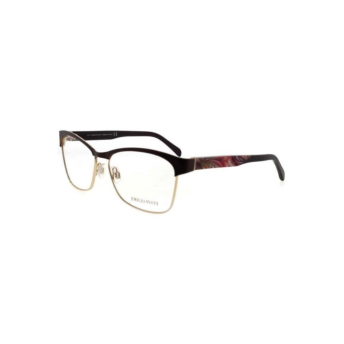 Emilio Pucci Eyeglasses EP5015-048-54 Size 54/15/square W Case - Clear Demo Plastic Templates, Frame: Clear Demo Plastic Templates