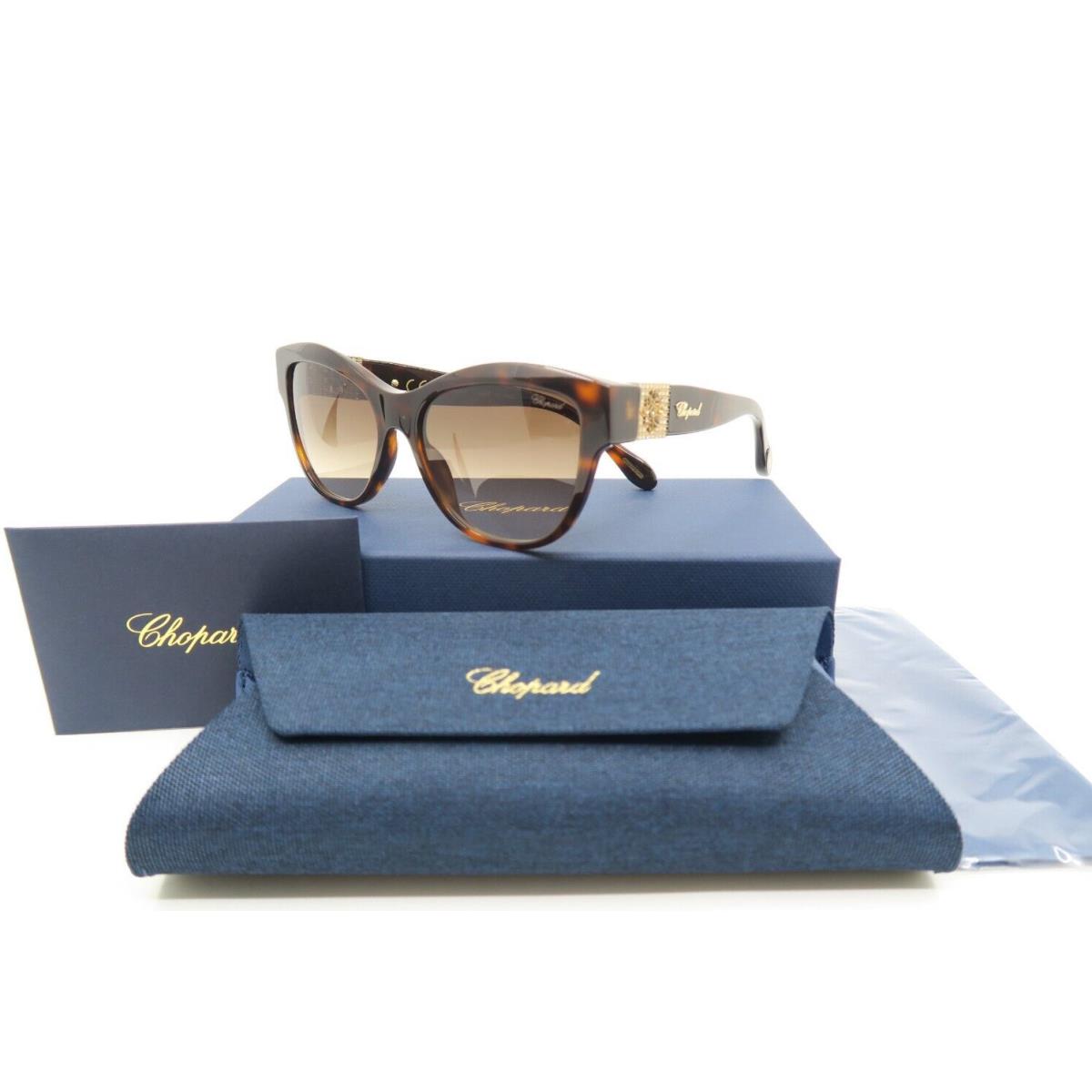 Chopard SCH287S 01AY 55mm Havana-gradient Rhinestones Women`s Sunglasses