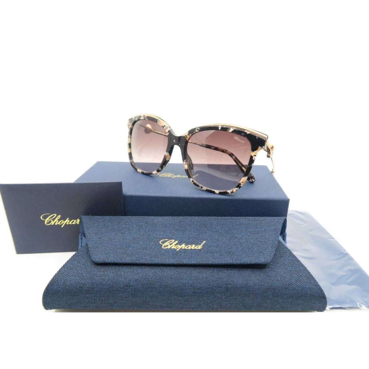 Chopard SCH262S 09P2 57mm. Black Marble/brown Gradient Women`s Sunglasses