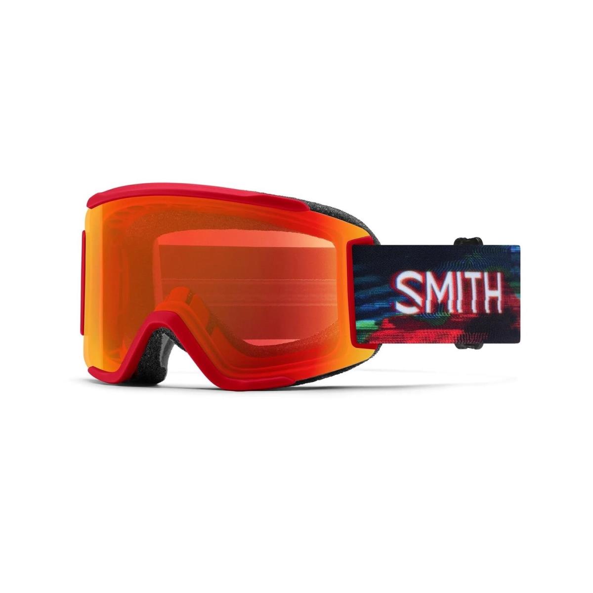 Smith Unisex Adult Squad S Snow Sport Goggle - Crimson Glitch Hunter Frame Chr