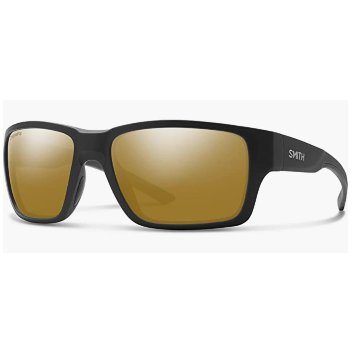 Smith Outback Sunglasses-matte Black-chromapop Polarized Bronze Mirror