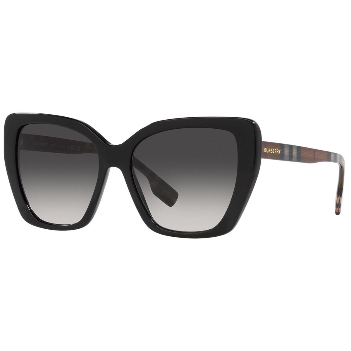 Burberry Tamsin Women`s Butterfly Sunglasses w/ Gradient Lens - BE4366 - Italy Black-Brown/Grey (40418G-55)