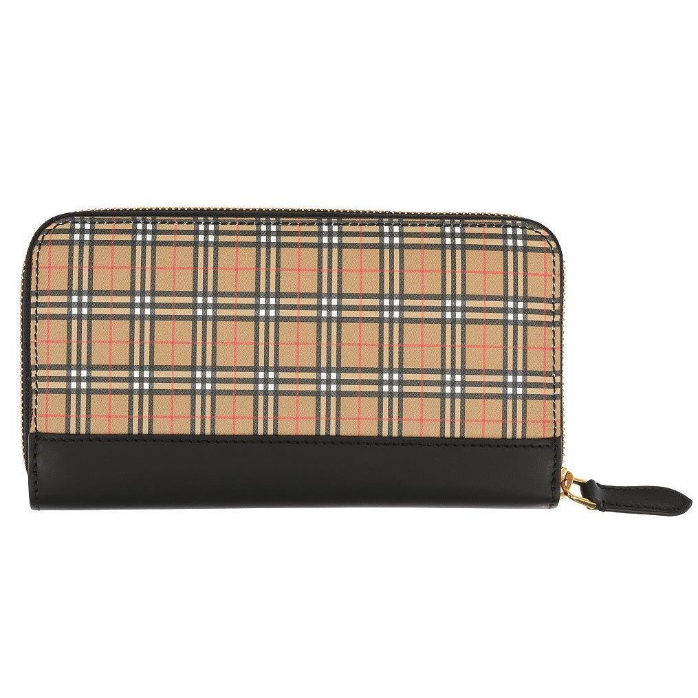 Burberry Zip Around Vintage Check Wallet Clutch