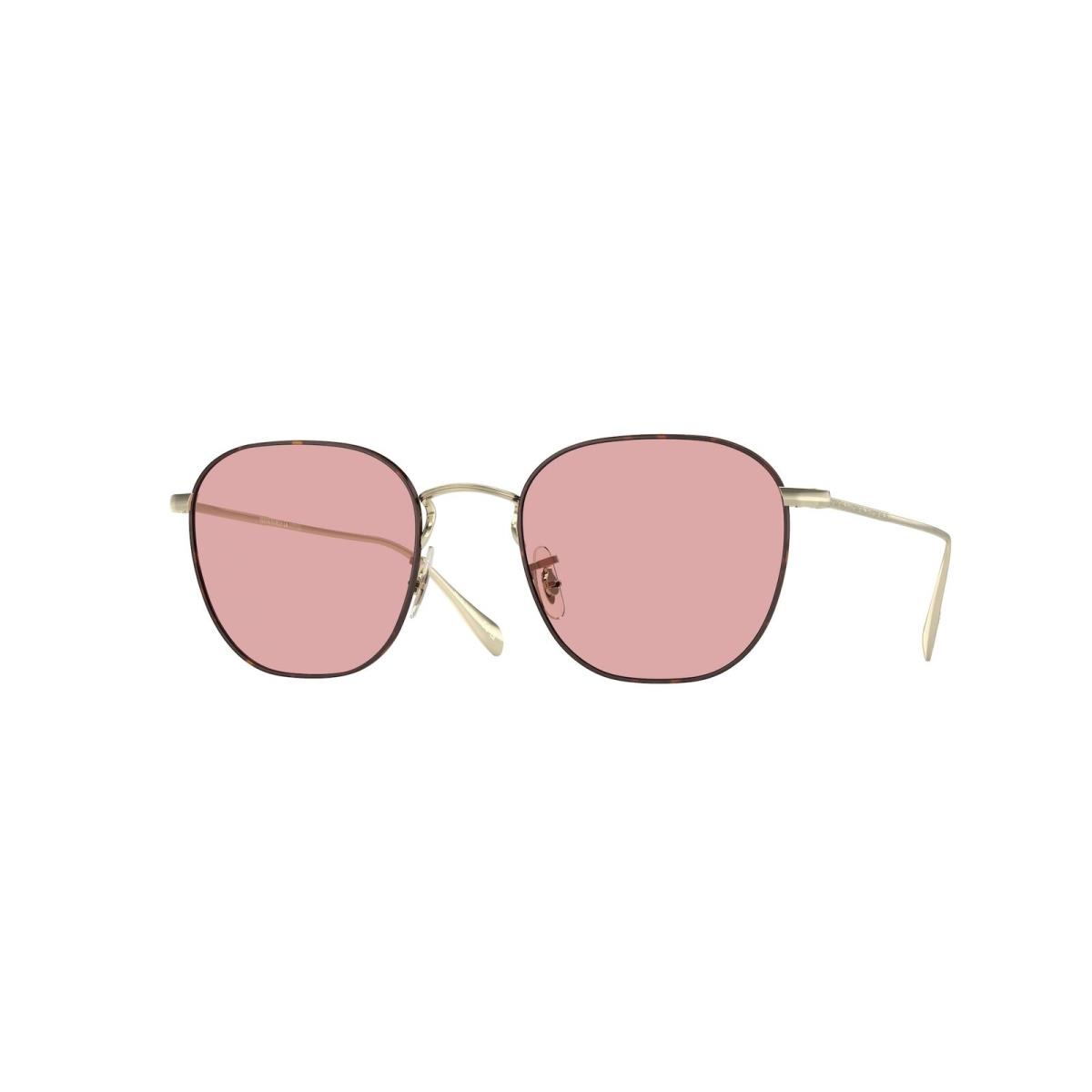 Oliver Peoples OV1305 5320 Clyne Brushed Gold Tortoise Pink 49mm Mens Sunglasses