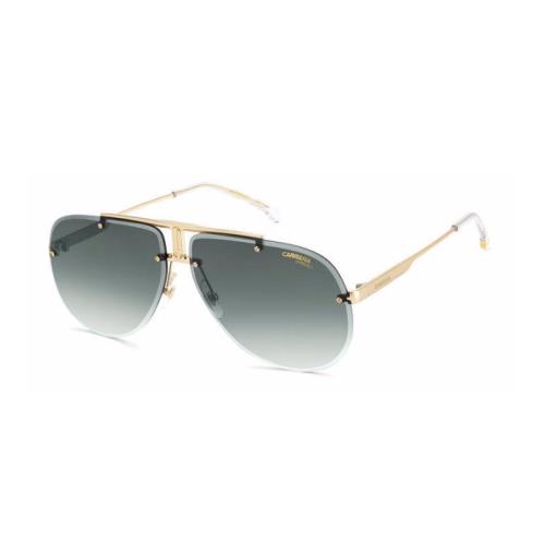 Carrera 1052/S Loj-gd-crystal 9K Green Shaded/gold Rimless Oval Men`s Sunglasses