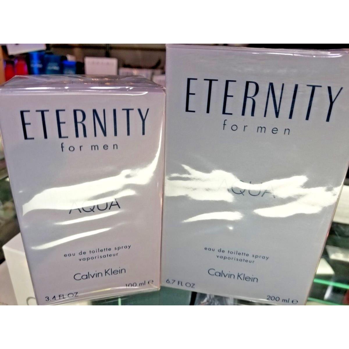 Calvin Klein CK Eternity Aqua Acqua For Men 3.4 oz / 100 or 6.7 oz / 200 ml