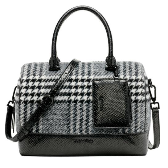 Calvin Klein Ashley Satchel in Black or Brushed Plaid/houndstooth Brushed Plaid/Houndstooth