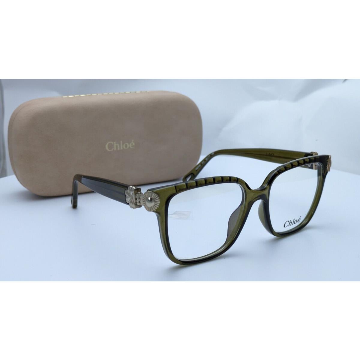 Chloe CE2732 310 Crystal Khaki Rectangle Womens Eyeglasses 53mm