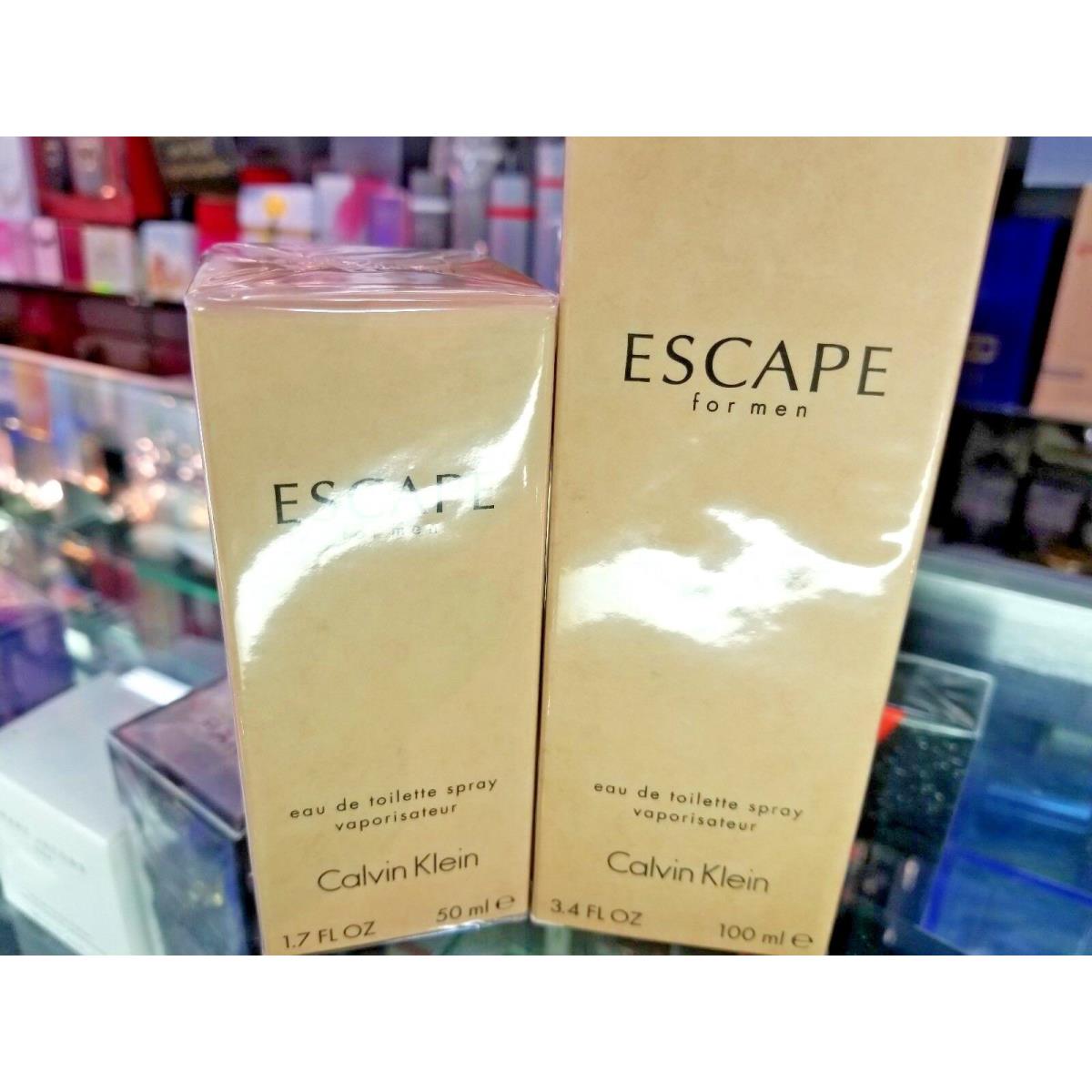 Calvin Klein Escape Edt Toilette 1.7 oz 50 ml or 3.4 oz 100 ml Box