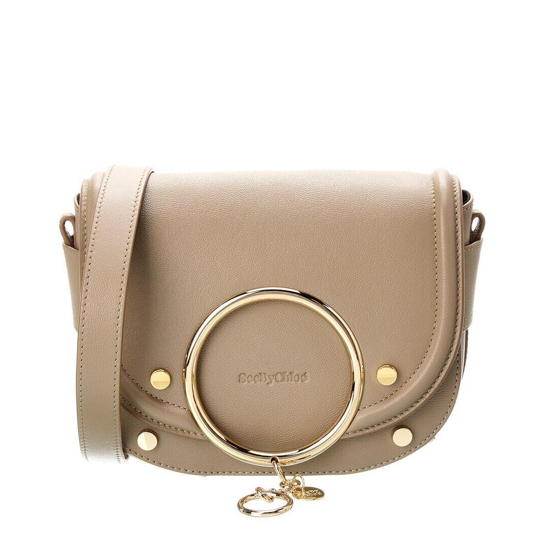 Chloé See By Chlo Leather Shoulder Bag Women`s Beige