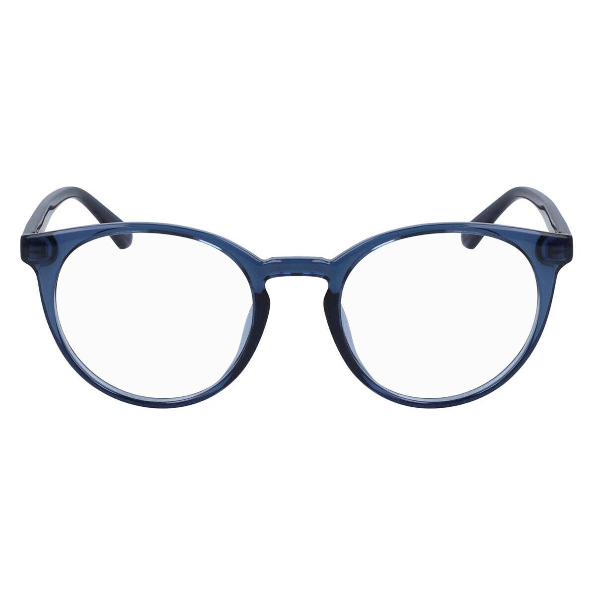 Calvin Klein CK20527 Eyeglasses Unisex Crystal Blue Round 49