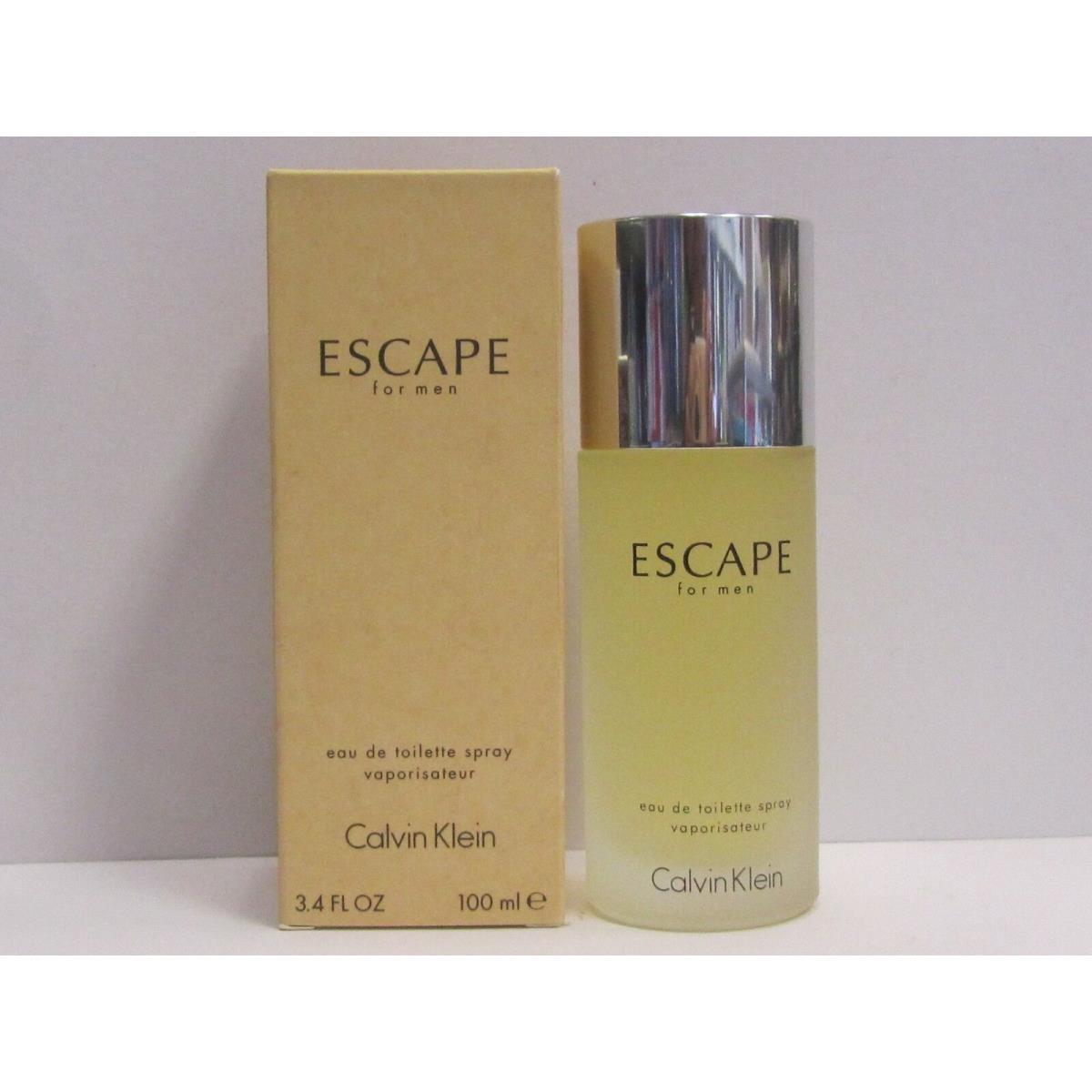 Escape by Calvin Klein For Men 3.4oz Eau de Toilette Spray Older Version Rare