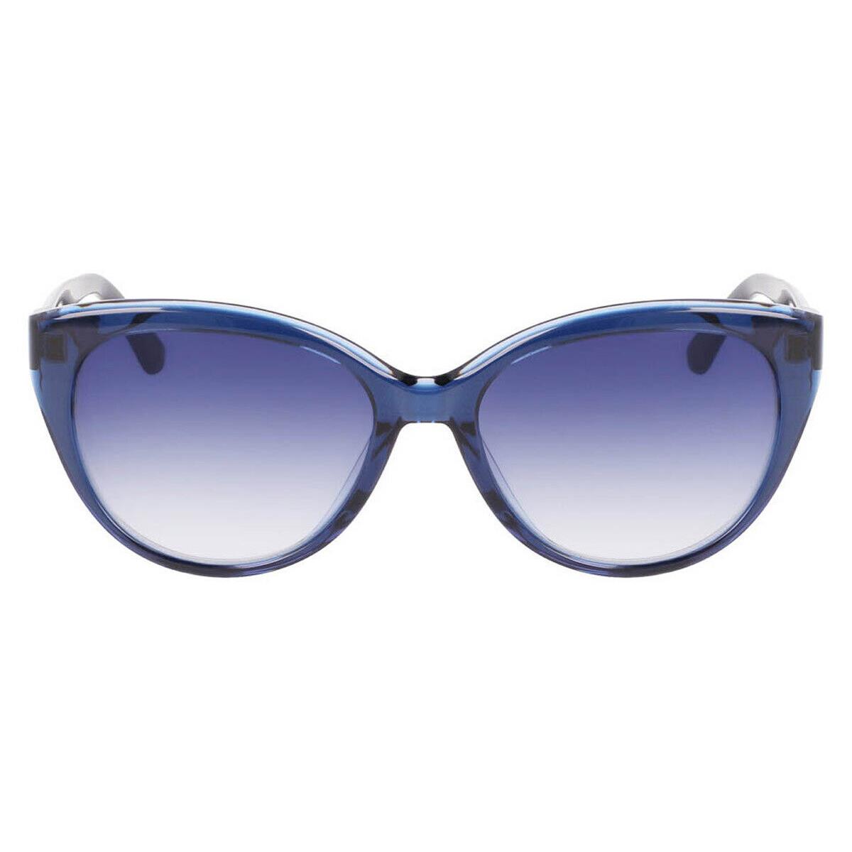 Calvin Klein CK22520S Sunglasses Women Blue Cat Eye 57mm