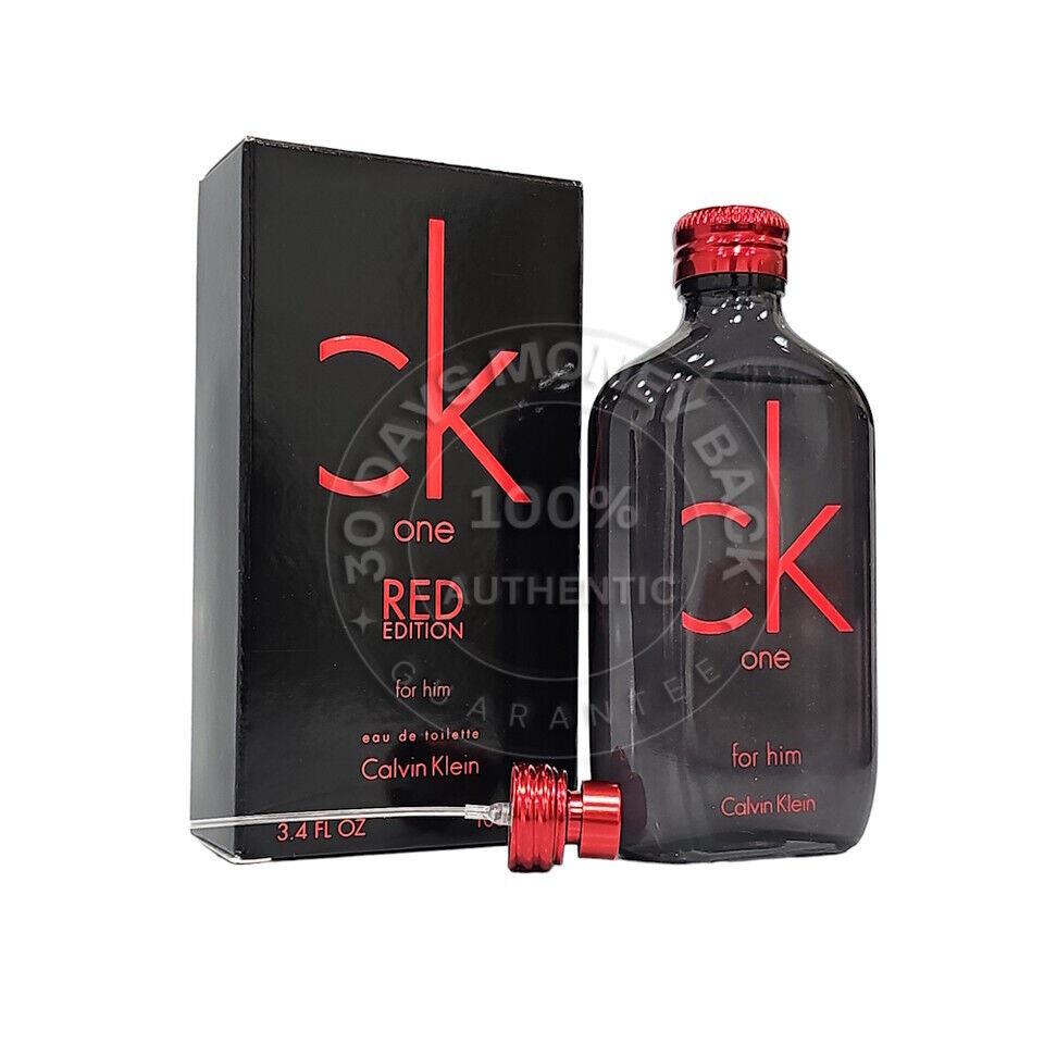 Calvin Klein CK One Red Edition Edt 3.4 oz / 100 ml Men`s Spray Rare