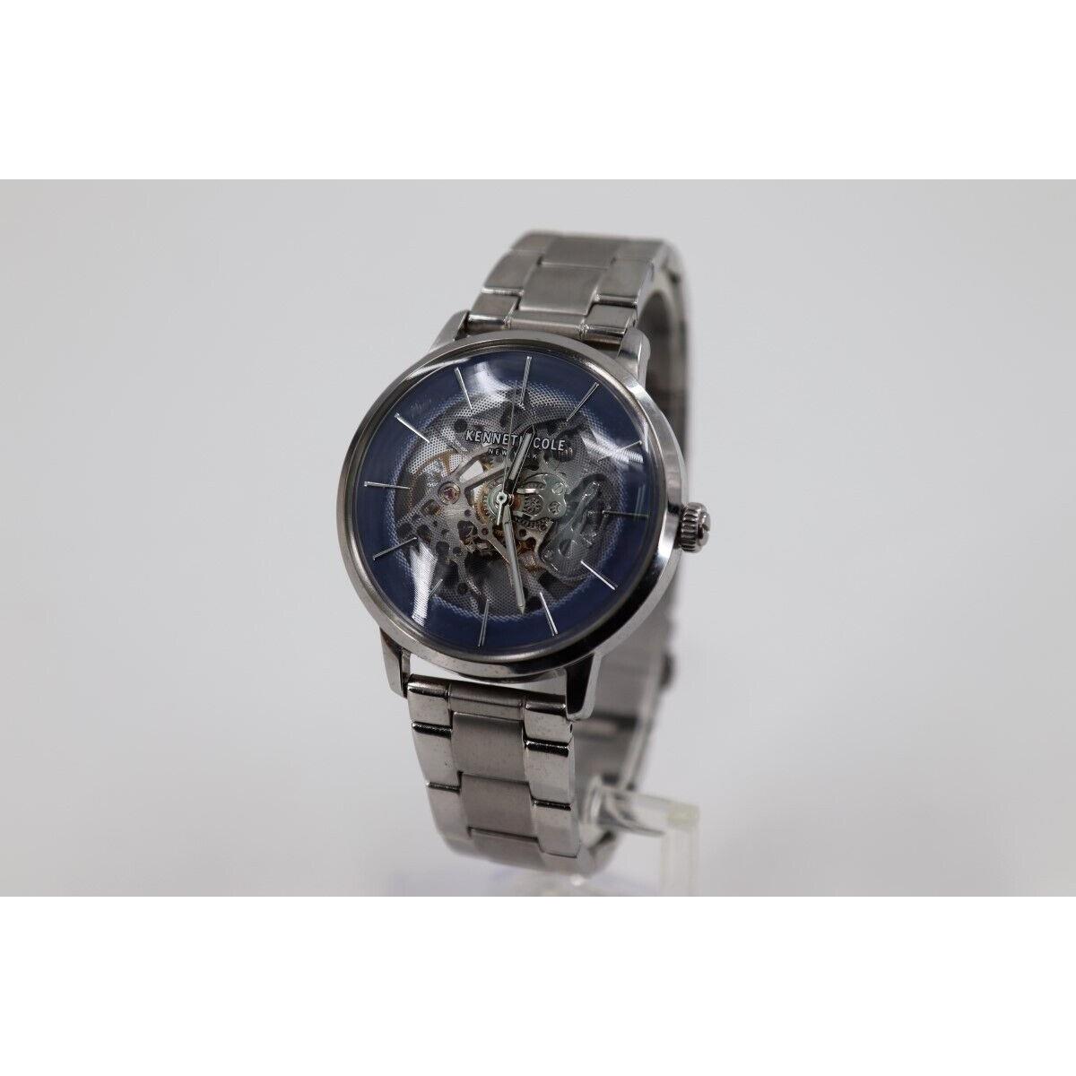 Kenneth Cole Men`s Automatic Skeleton Navy Dress Watch KC50858001 PZ1003987