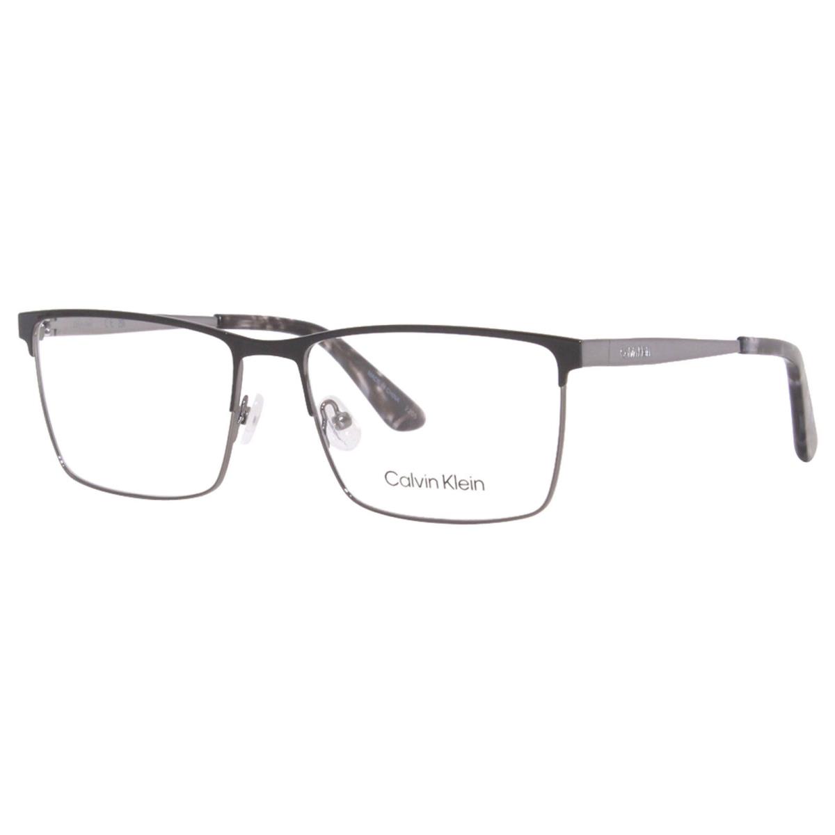 Calvin Klein CK22102 001 Eyeglasses Men`s Black/gunmetal Full Rim 57mm