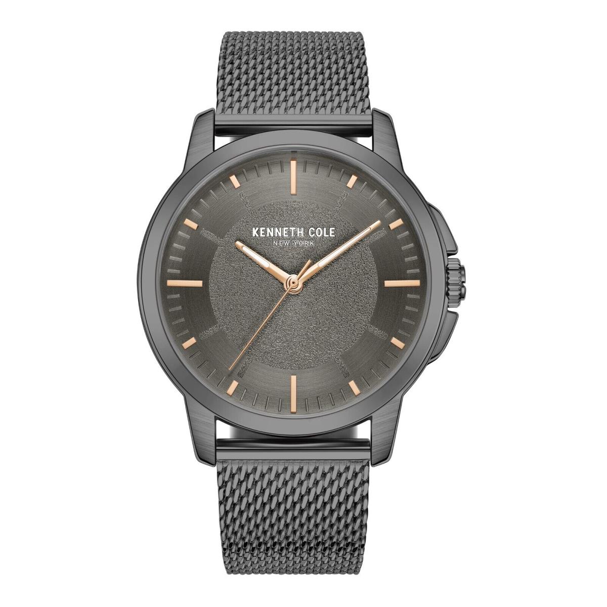 Kenneth Cole York Men`s Watch with Stainless Steel Mesh Band KCWGG7001006