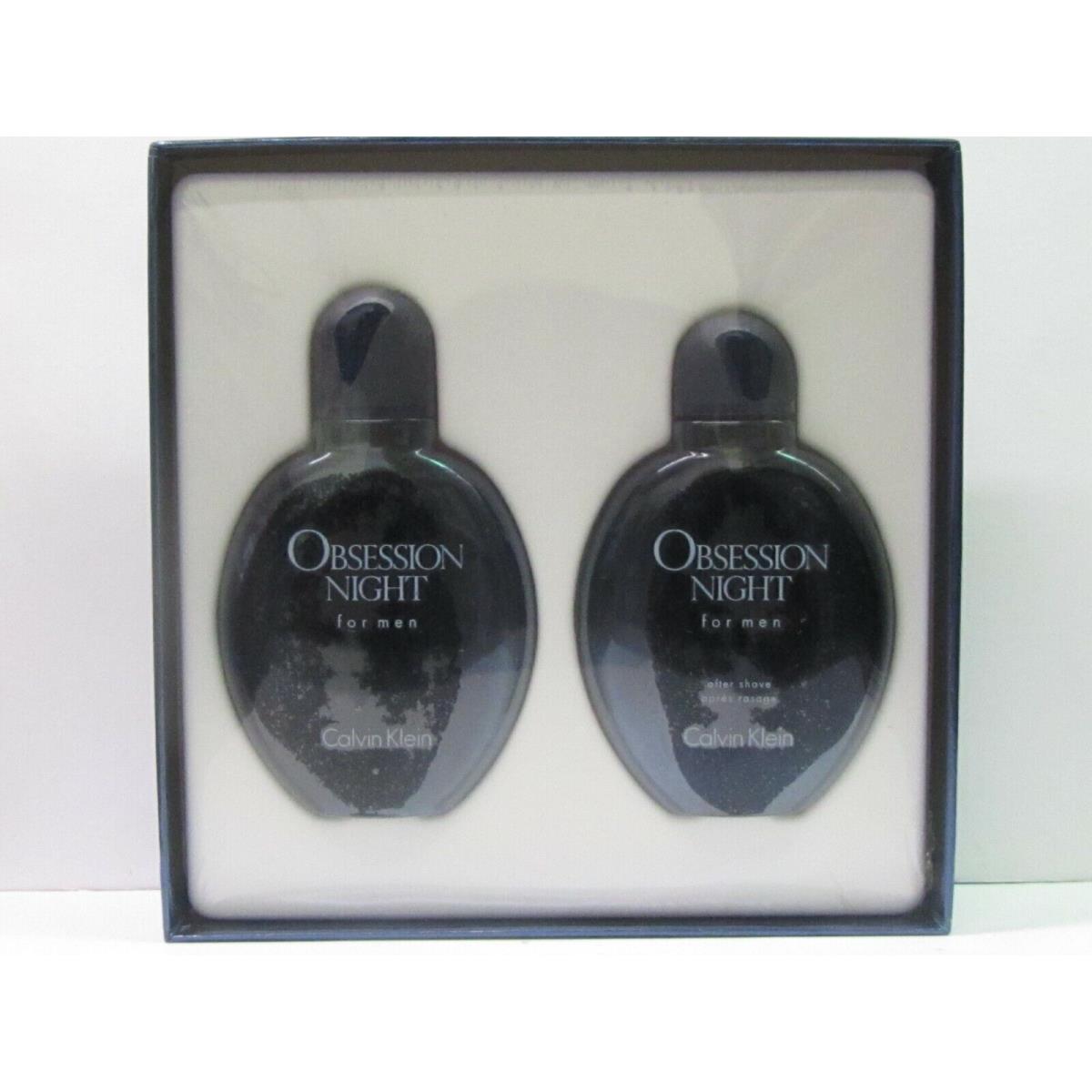 Obsession Night Calvin Klein Men 2 Pieces Set 4 oz Edt Spray + 4 oz After Shave