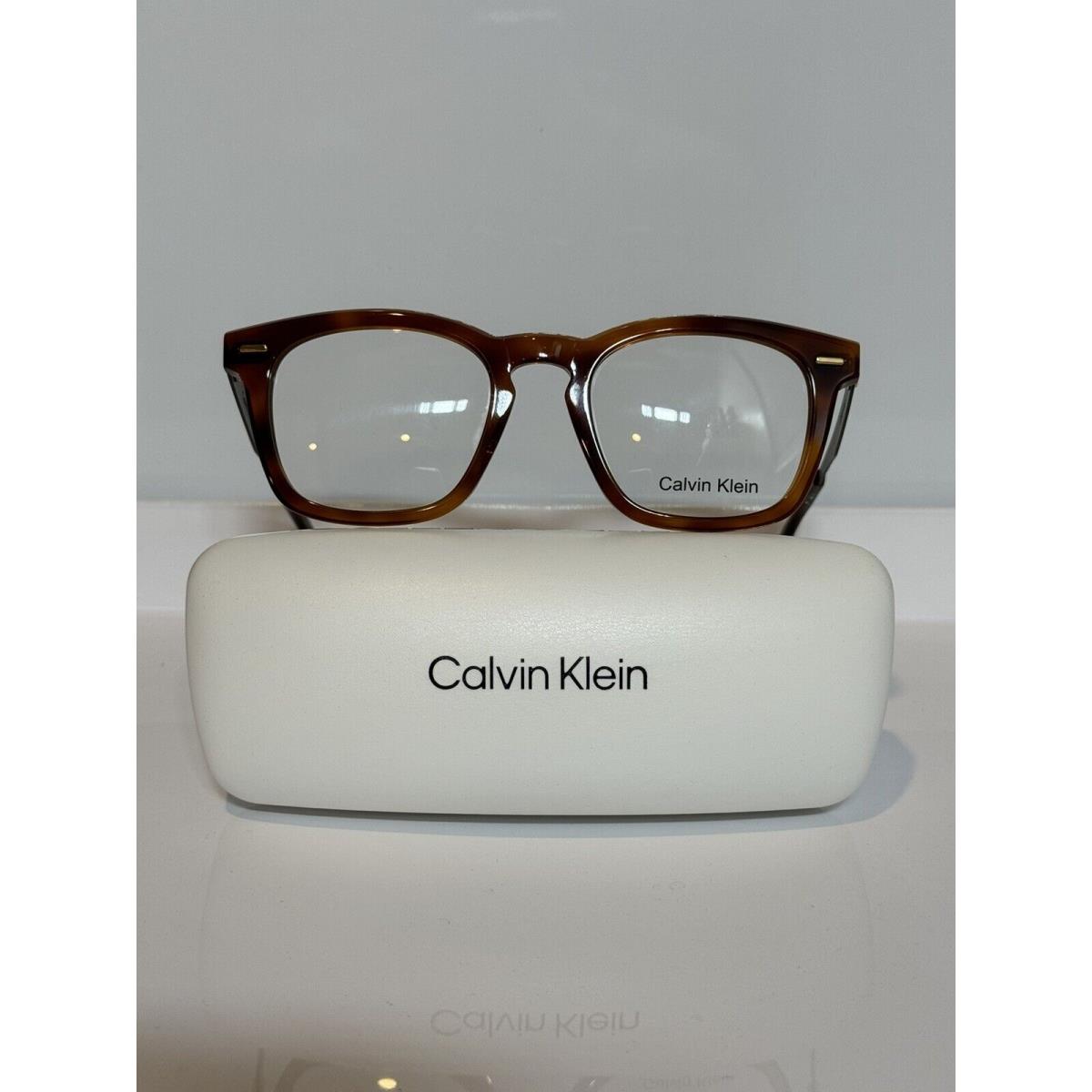 Calvin Klein 21517 213 Blonde Havana Bold Acetate Unisex Eyeglasses 51mm