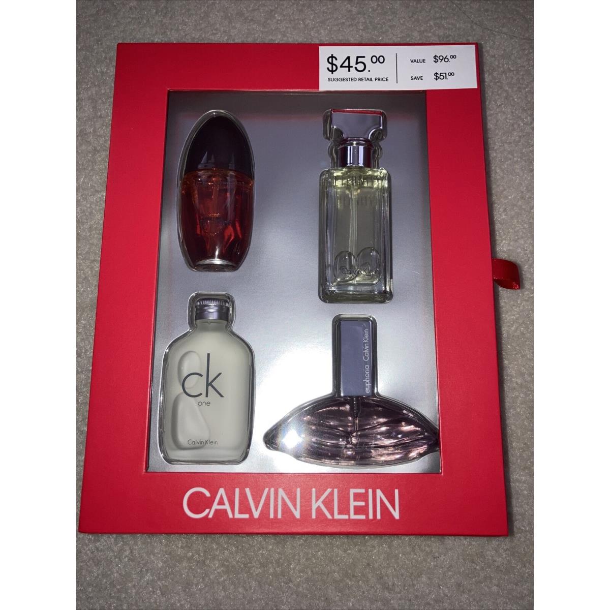 Calvin Klein Parfum 4 Pc Deluxe Gift Set Eternity Obsession Euphoria