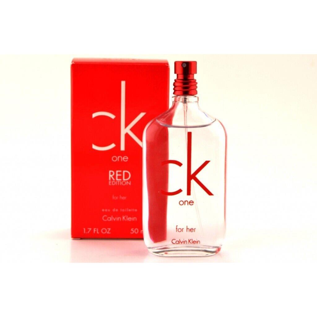 CK One Red Edition For Her by Calvin Klein Eau De Toilette Spray 3.4 Oz Unisex