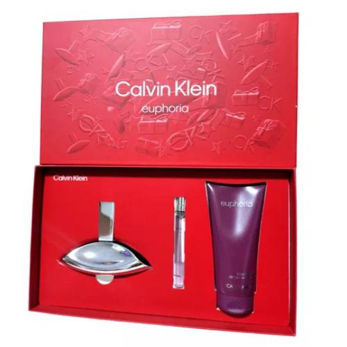 Euphoria by Calvin Klein 3pc Gift Set 3.3 Edp + 0.33 Edp + 6.7 BL Women