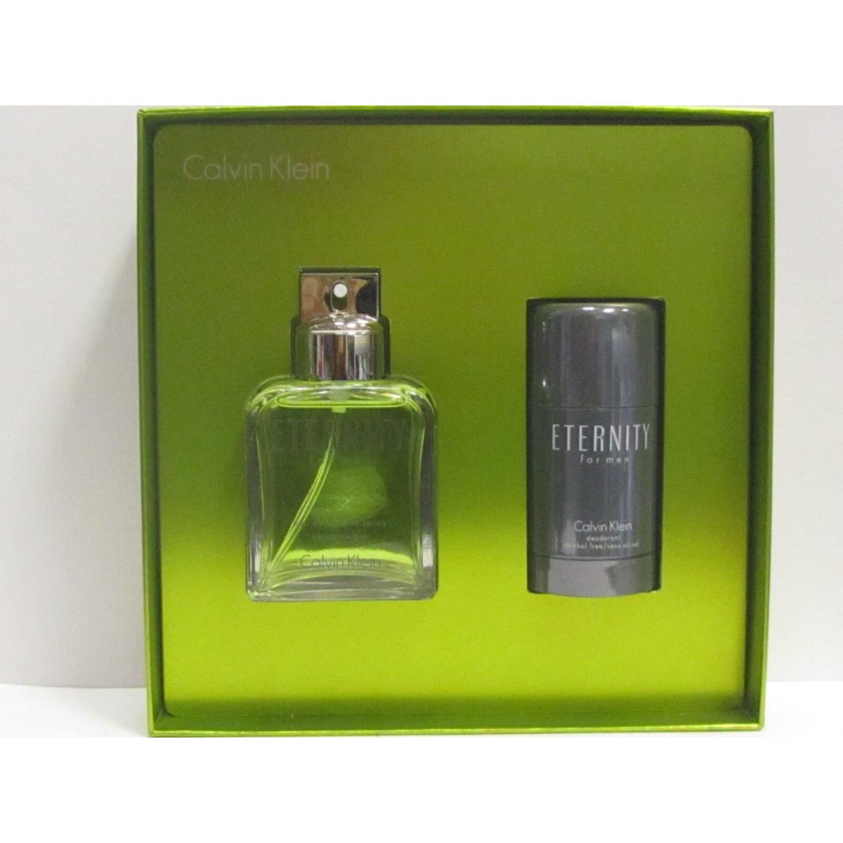 Eternity by Calvin Klein Men Set 3.4 oz Eau de Toilette Spray + 2.6 oz Deodorant