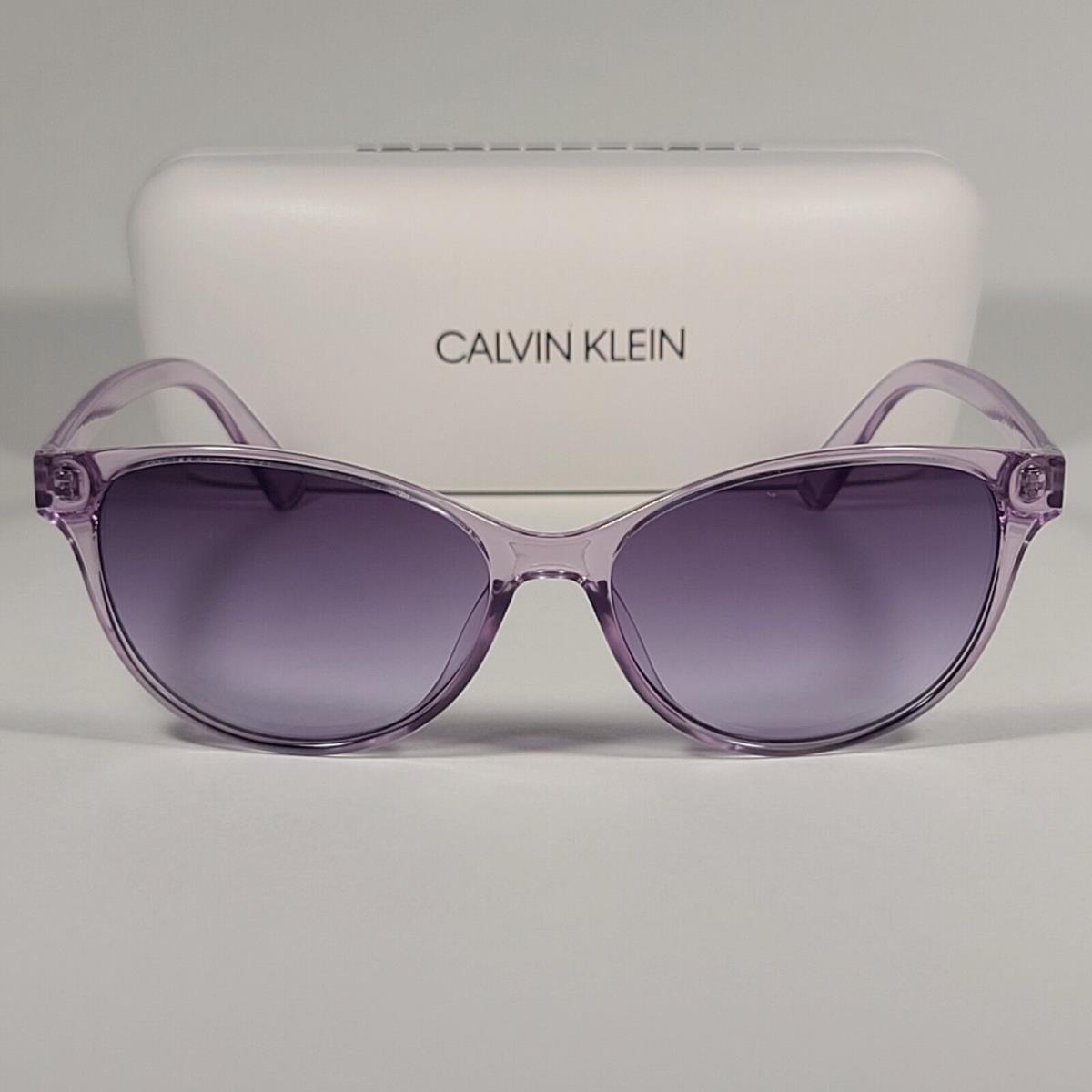 Calvin Klein Cat Eye Sunglasses CK20517S 551 Crystal Lilac Purple Gradient 56mm