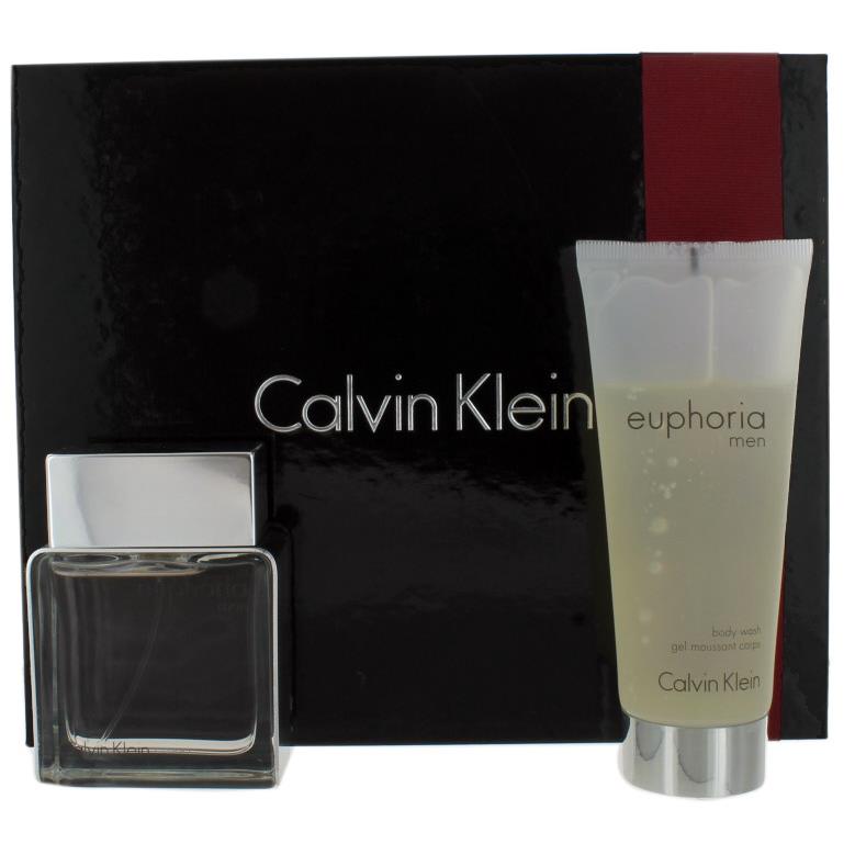 Euphoria by Calvin Klein For Men Set: Edt Spray 1.7oz+Body Wash 3.4oz