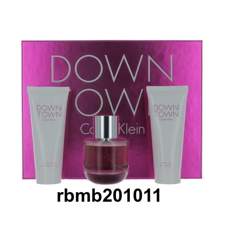 Down Town By Calvin Klein Gift Set Edp 3.0 oz + Lotion 3.4 oz + S/gel 3.4 oz