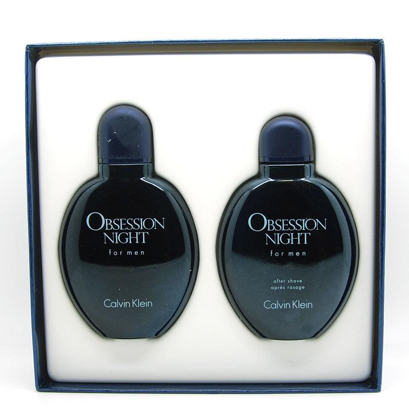 Obsession Night by Calvin Klein 2 Pcs Gift Set Men 4 oz Edt + 4 oz Aftershave