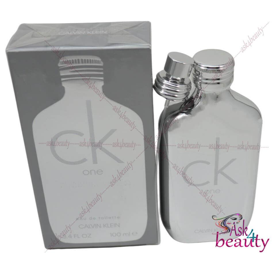 CK One Platinum by Calvin Klein 3.4oz Edt Spray For Unisex